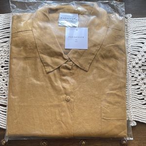 PARACHUTE Linen Shirt, NWT, X-LARGE, Ochre, Made in Portugal